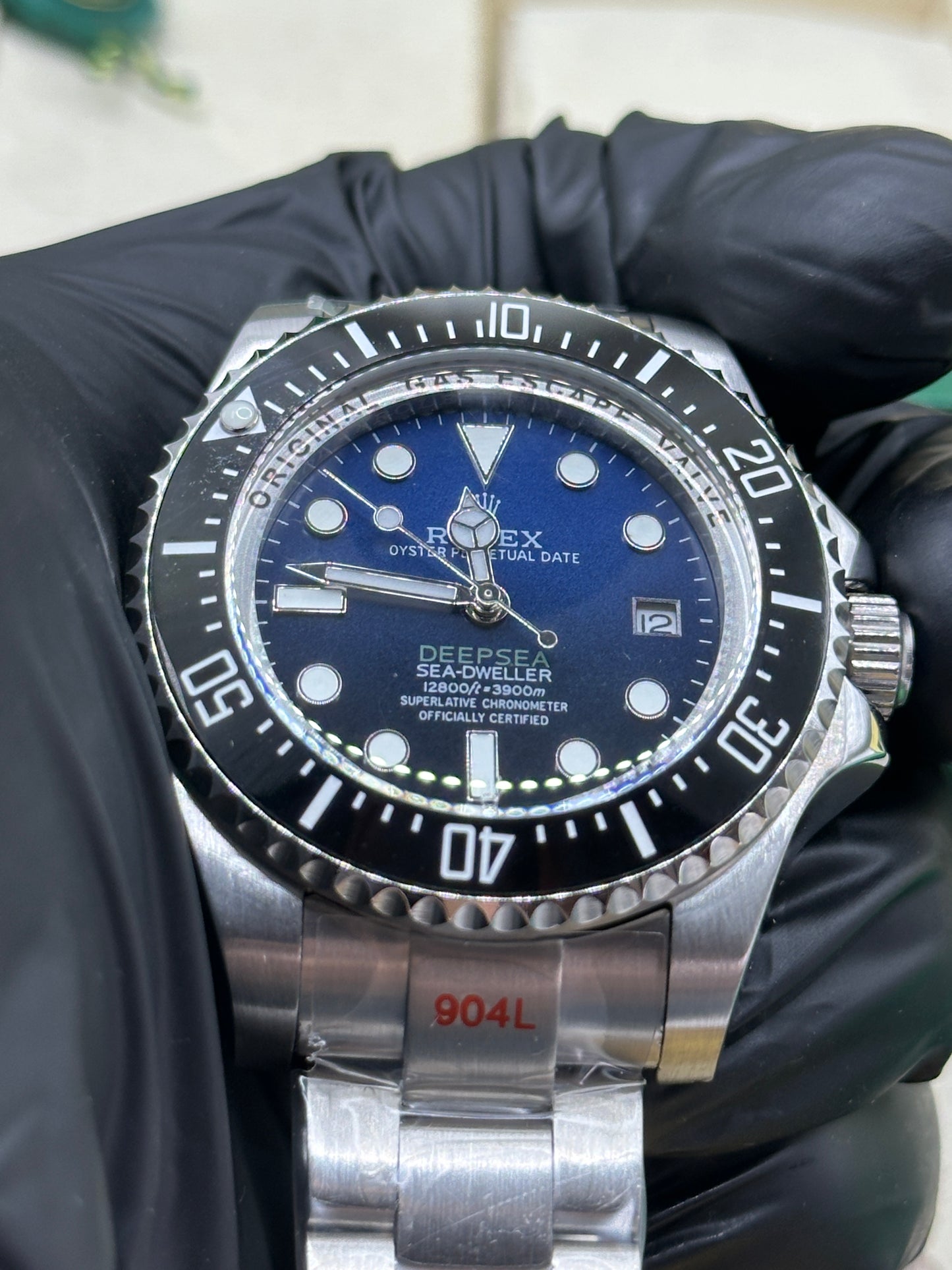 U1 Factory Rolex Deepsea Sea-Dweller, 44mm Stahl, schwarzes Zifferblatt, schwarze Keramik-Lünette - Automatik
