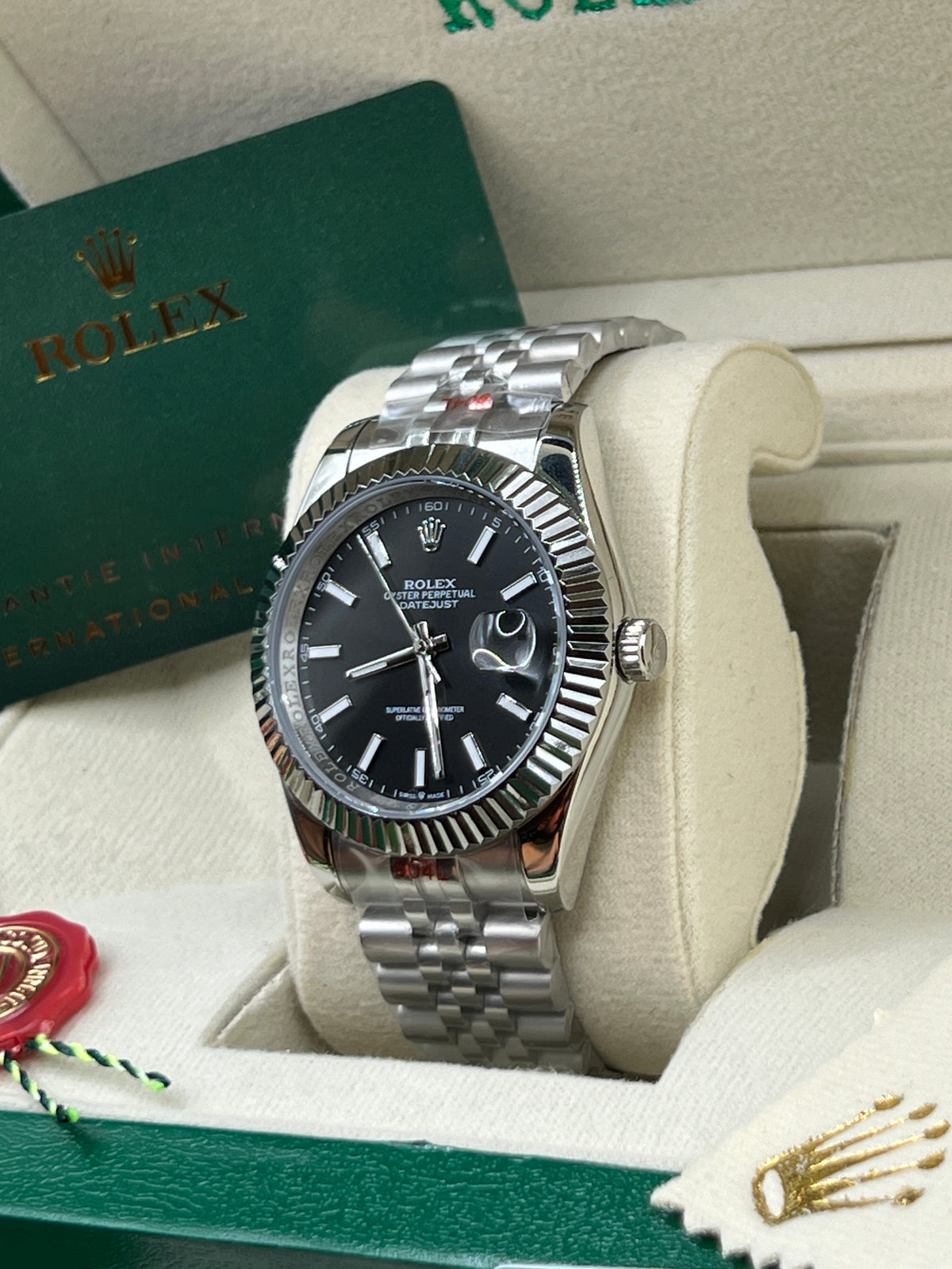 ROLEX DATE JUST BLACK JUBILEE #DT10
