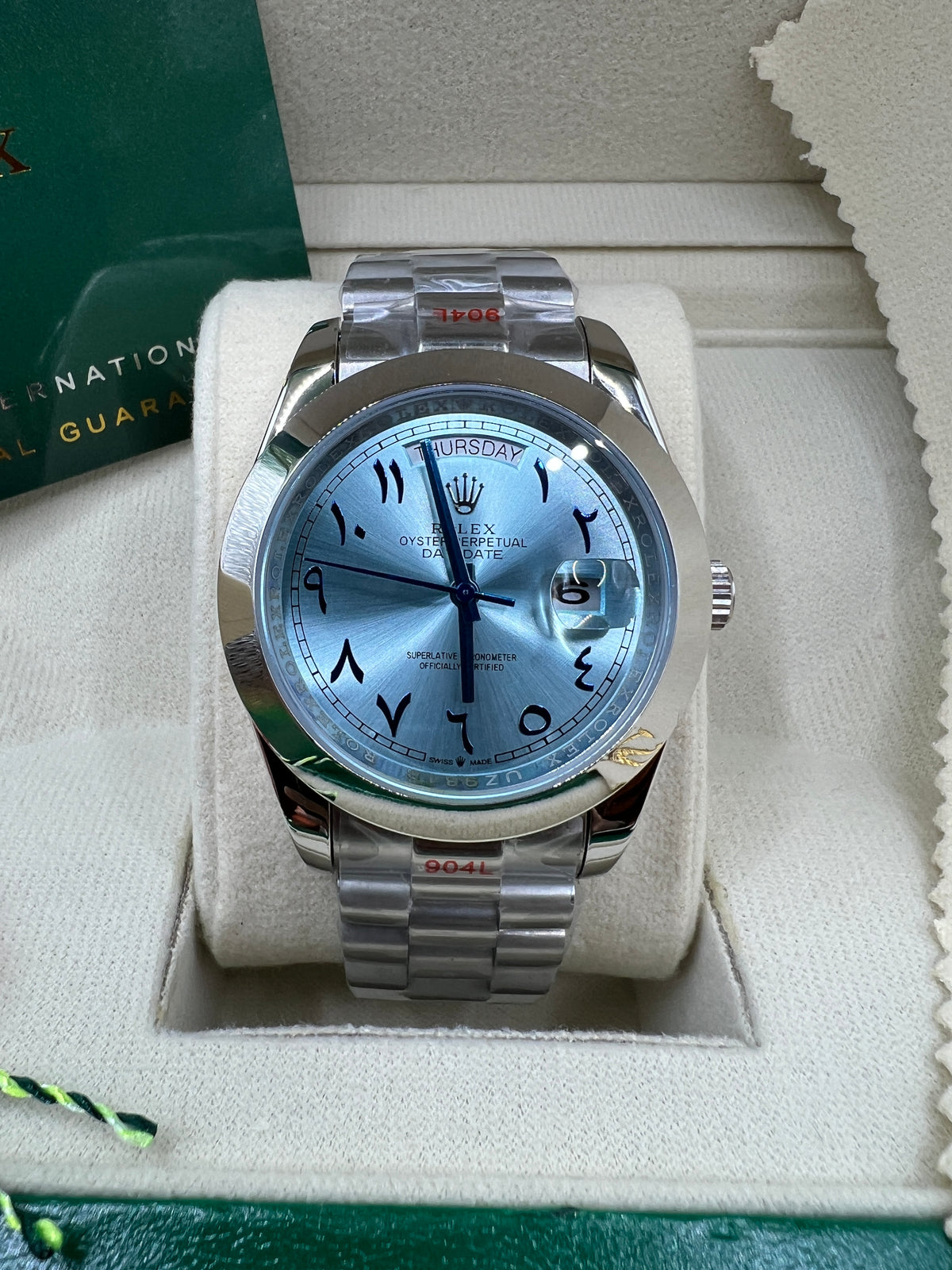 ROLEX DAY-DATE ARABIC PLATIN #DD1