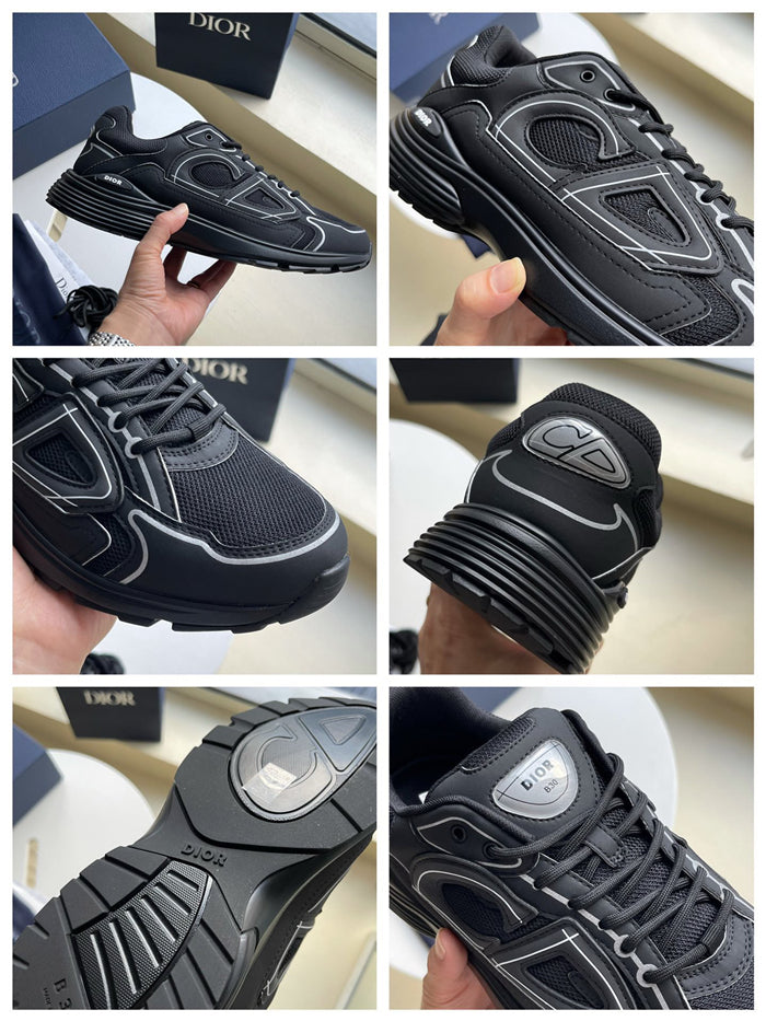 Dior B30 Triple Black Mesh Sneakers - HIGH QUALITY 1:1