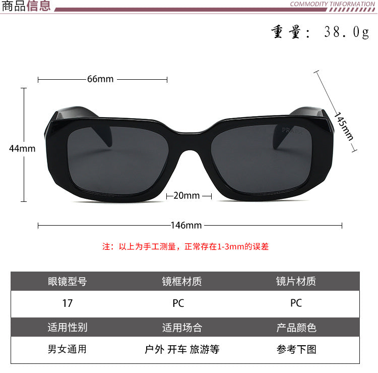 PRADA GEOMETRIC SUNGLASSES – FULL SET – 1:1 HIGH END