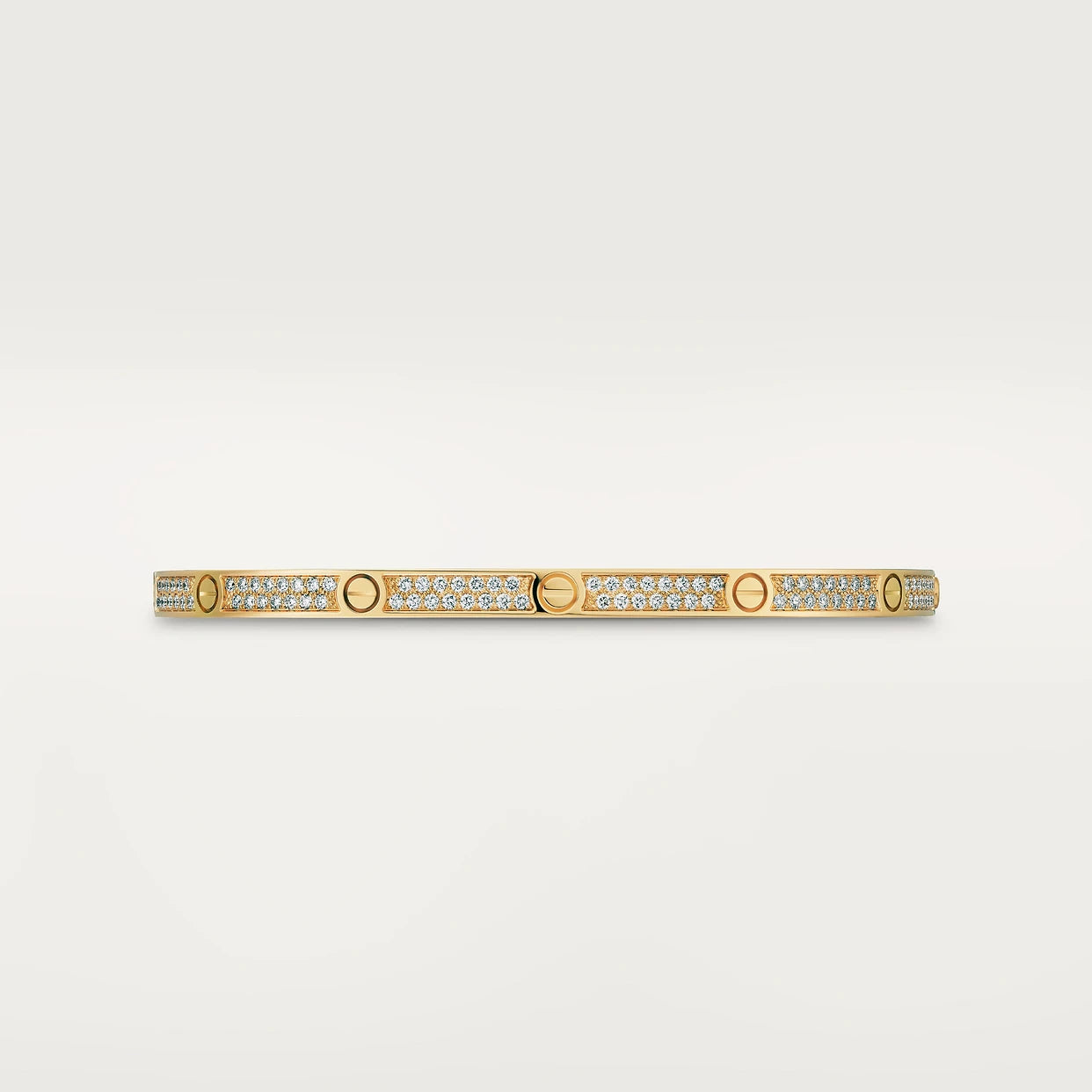 CARTIER LOVE ARMBAND SCHMAL - ICED OUT GOLD - UNISEX - FULLSET