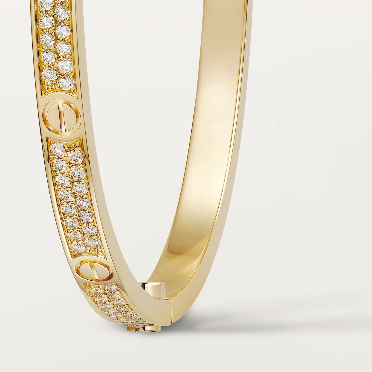CARTIER LOVE ARMBAND SCHMAL - ICED OUT GOLD - UNISEX - FULLSET