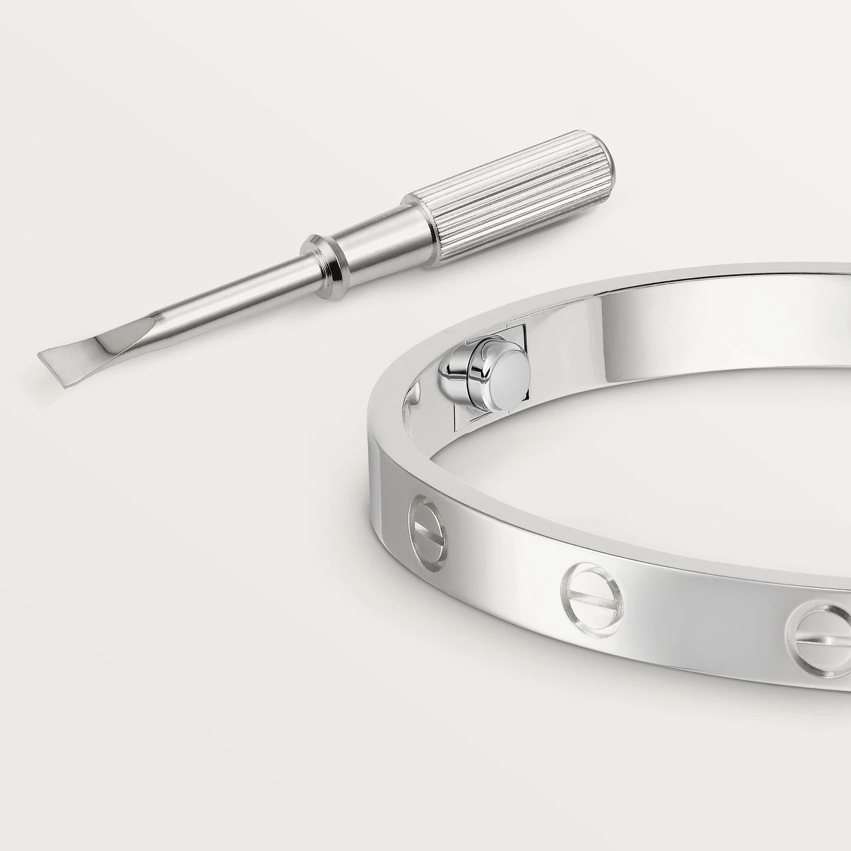 CARTIER LOVE ARMBAND - WEIßGOLD/SILBER - UNISEX - FULLSET