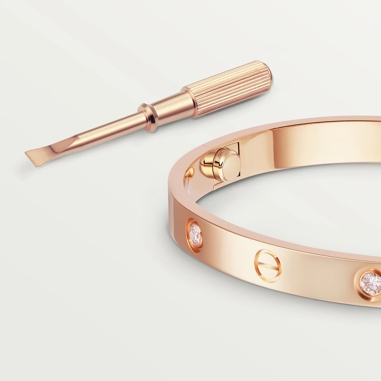 CARTIER LOVE ARMBAND - ROSEGOLD MIT DIAZ - UNISEX - FULLSET