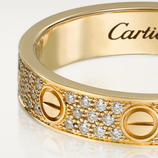 CARTIER LOVE RING ICED OUT - GOLD - FULLSET