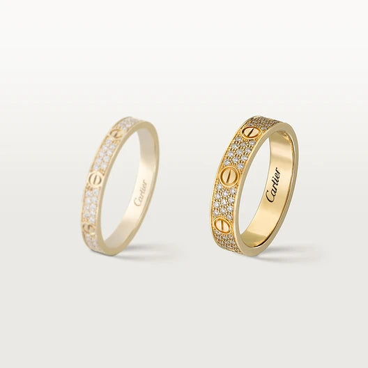 CARTIER LOVE RING ICED OUT - GOLD - FULLSET