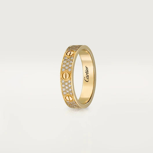 CARTIER LOVE RING ICED OUT - GOLD - FULLSET