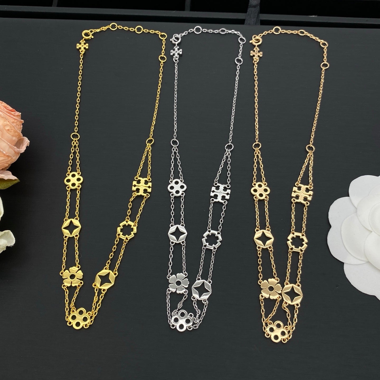 LOUIS VUITTON MONOGRAM FLOWER NECKLACE – Full Set - 1:1 HIGH END