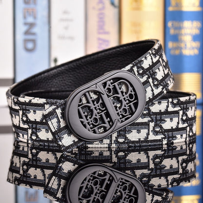 DIOR OBLIQUE CD RETRO BUCKLE BELT – FULL SET – 1:1 HIGH END