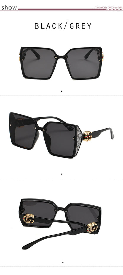 GUCCI OVERSIZED GEOMETRIC SUNGLASSES – FULL SET – 1:1 HIGH END