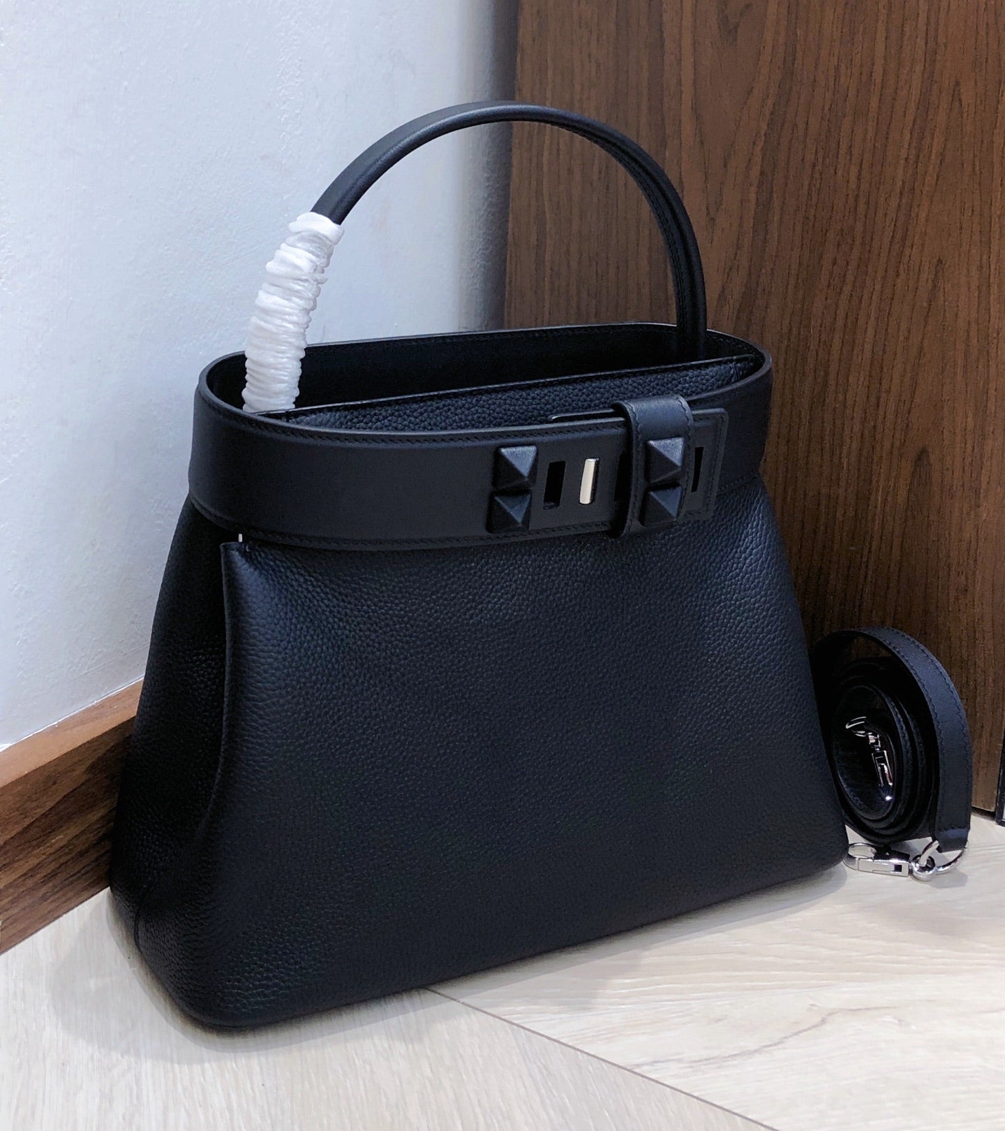HERMÈS MEDOR BAG GRIS MEYER TOGO AND SWIFT PALLADIUM 28CM HARDWARE - 1:1 HIGH END