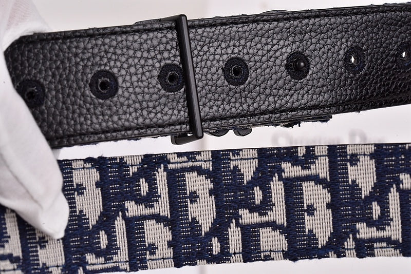 DIOR OBLIQUE DIOR LETTER RETRO BUCKLE BELT – FULL SET – 1:1 HIGH END