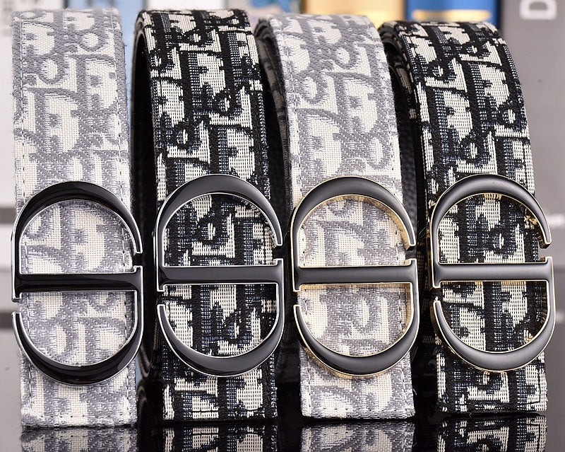 DIOR OBLIQUE CD OVAL RETRO BUCKLE BELT – FULL SET – 1:1 HIGH END