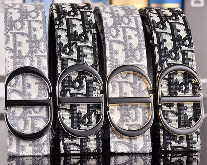 DIOR OBLIQUE CD OVAL RETRO BUCKLE BELT – FULL SET – 1:1 HIGH END