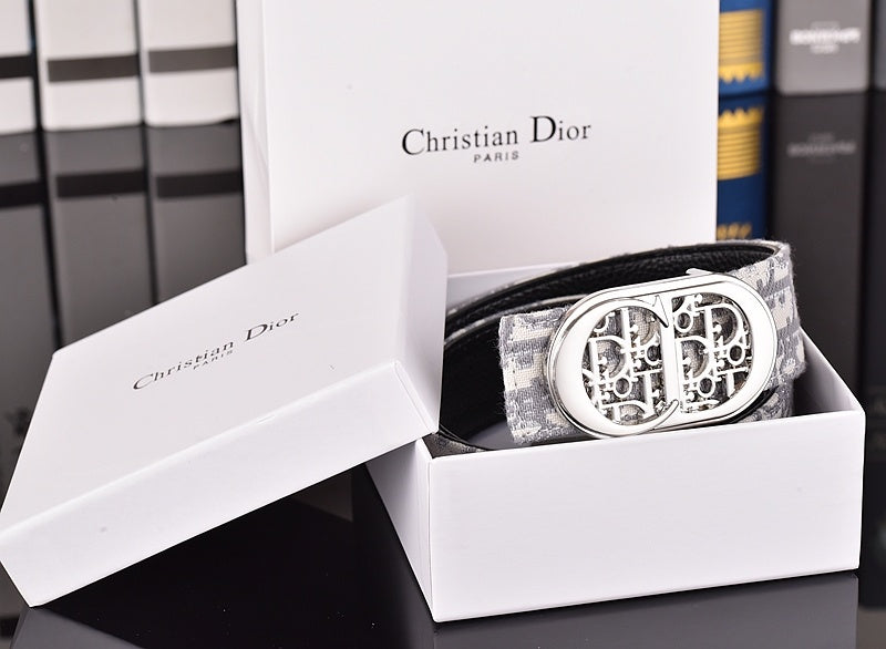 DIOR OBLIQUE CD RETRO BUCKLE BELT – FULL SET – 1:1 HIGH END