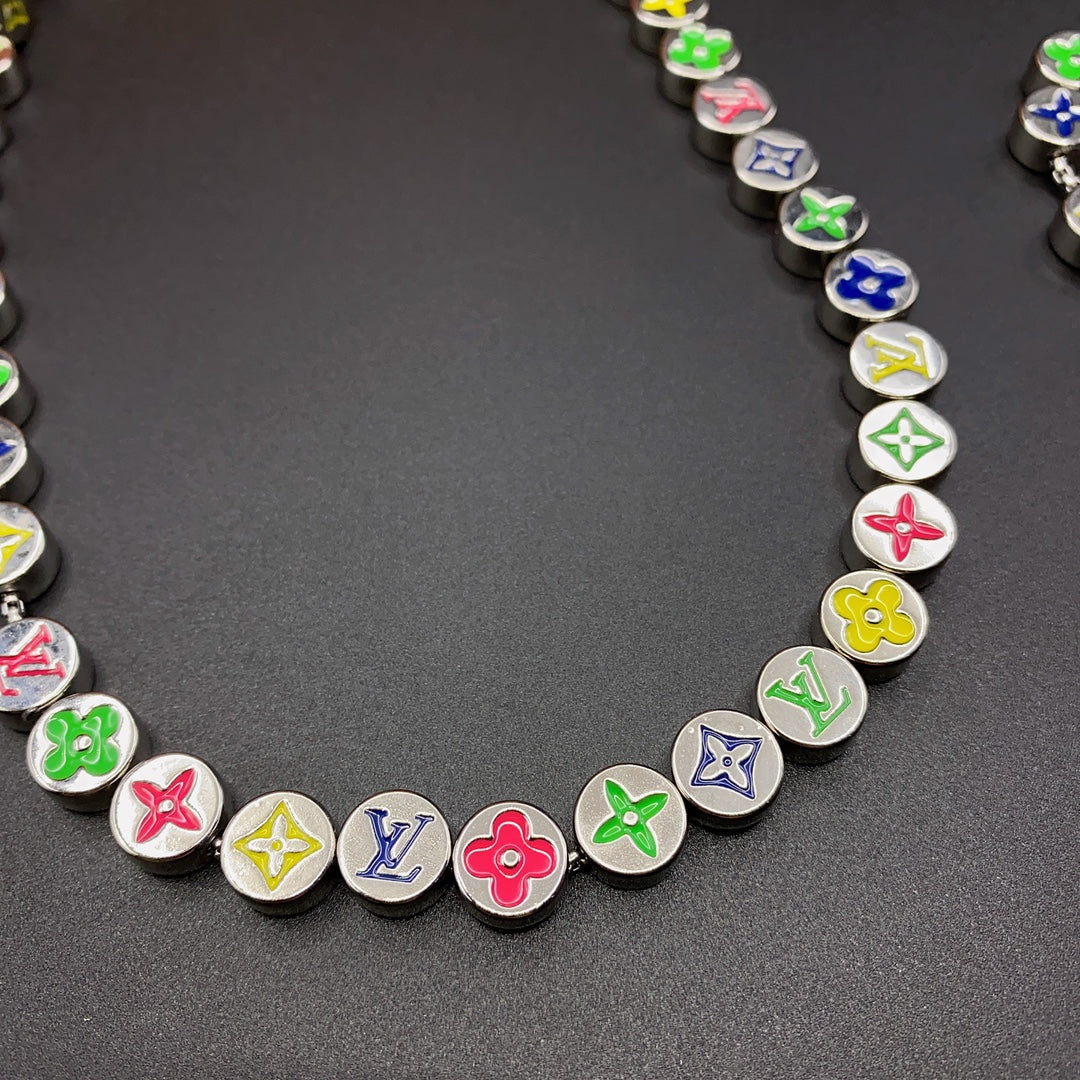 LOUIS VUITTON MONOGRAM COLORS BRACELET/NECKLACE – Full Set - 1:1 HIGH END