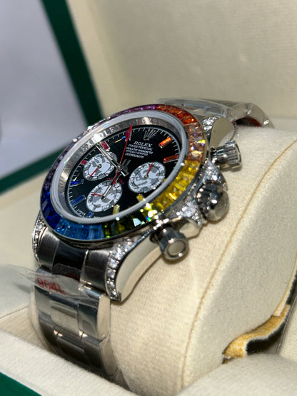 ROLEX DAYTONA RAINBOW ICED 40mm U1 FACTORY - AUTOMATIK