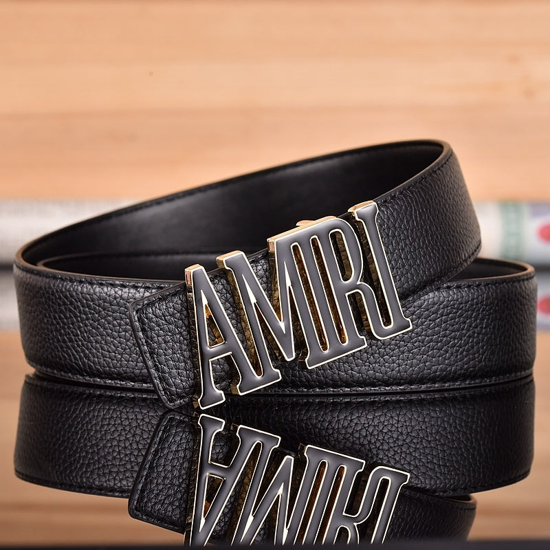 AMIRI LETTERING RETRO LYCHEE LEATHER BELT – 1:1 HIGH END