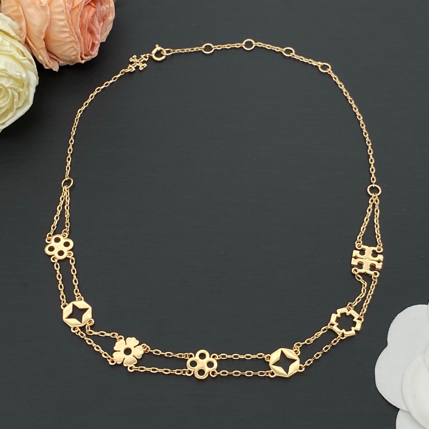 LOUIS VUITTON MONOGRAM FLOWER NECKLACE – Full Set - 1:1 HIGH END