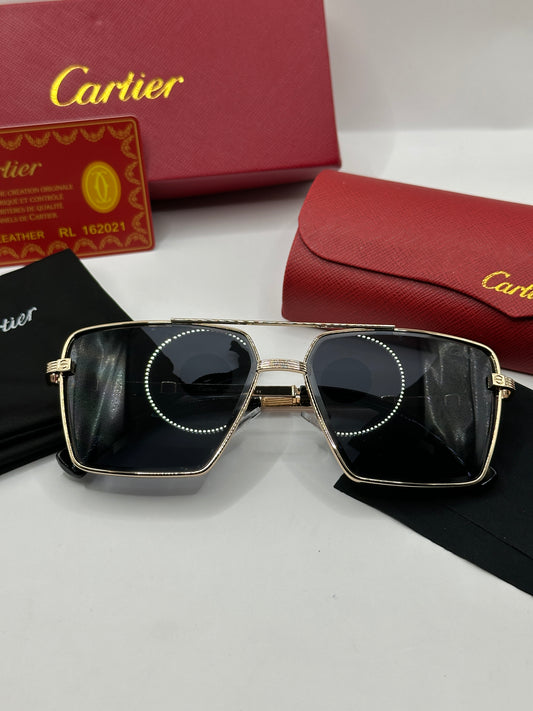 Cartier Sonnenbrille in Roségold mit dunkle Gläser C5