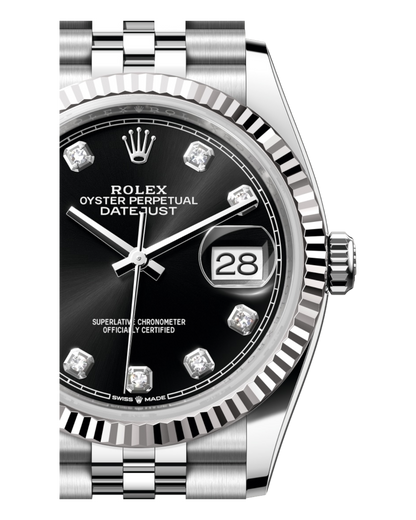 Rolex Datejust Black Dial with Diamonds 36mm Jubilee - U1 FACTORY - AUTOMATIK
