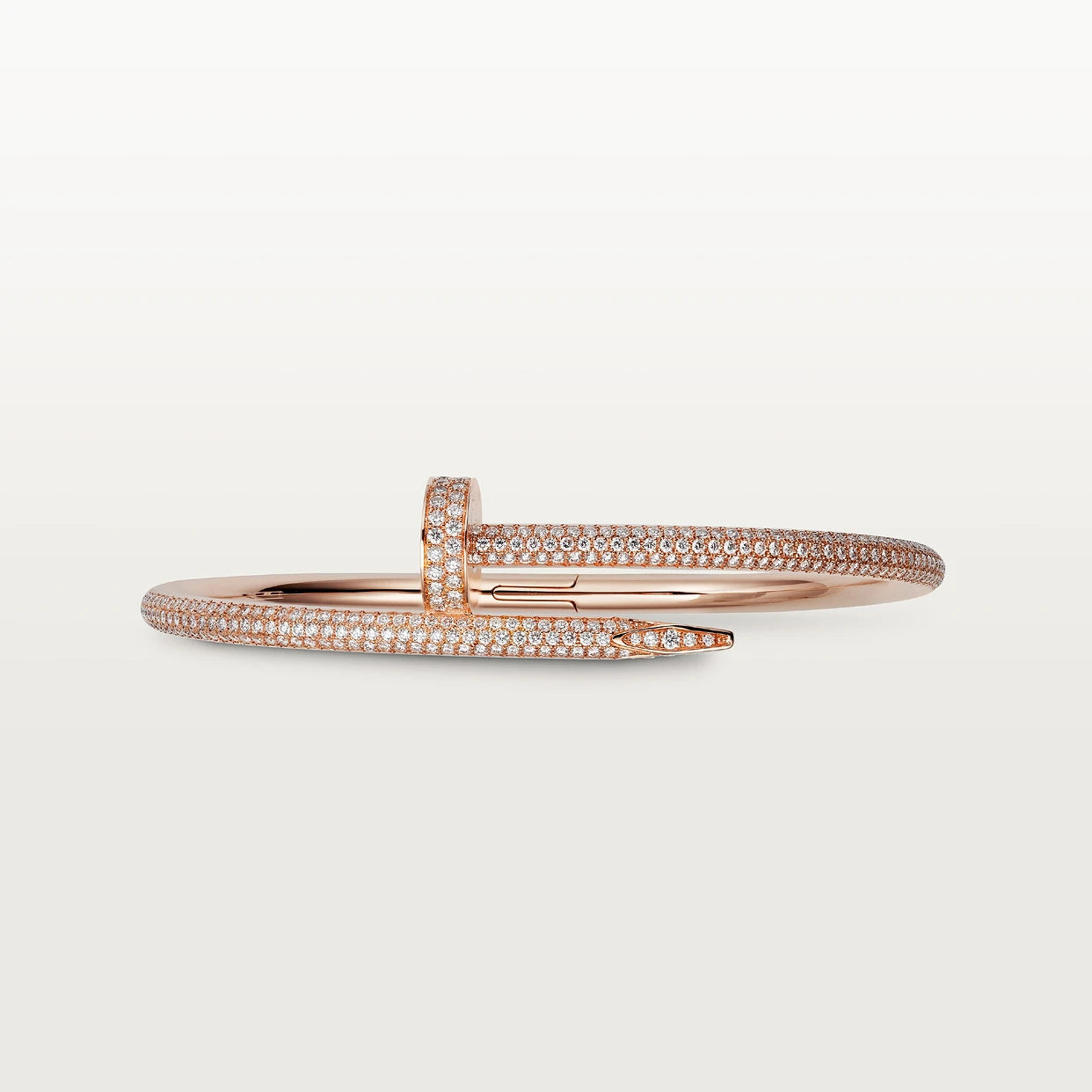 CARTIER ICED OUT NAGEL ARMBAND - ROSE GOLD - UNISEX - JUSTE UN CLOU - FULLSET