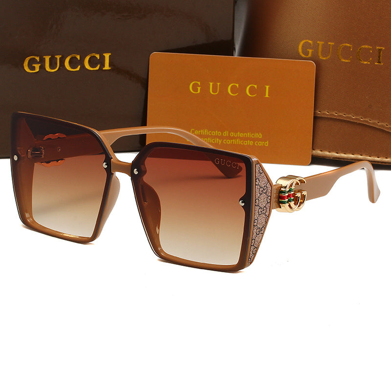 GUCCI OVERSIZED GEOMETRIC SUNGLASSES – FULL SET – 1:1 HIGH END