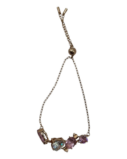 Swarovski Armband, Roséfarbene und blaue Kristalle