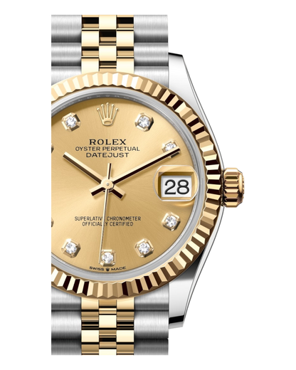 Rolex Datejust 31mm Gold with Diamonds Dial, Bicolor - U1 FACTORY - AUTOMATIK - Jubilee