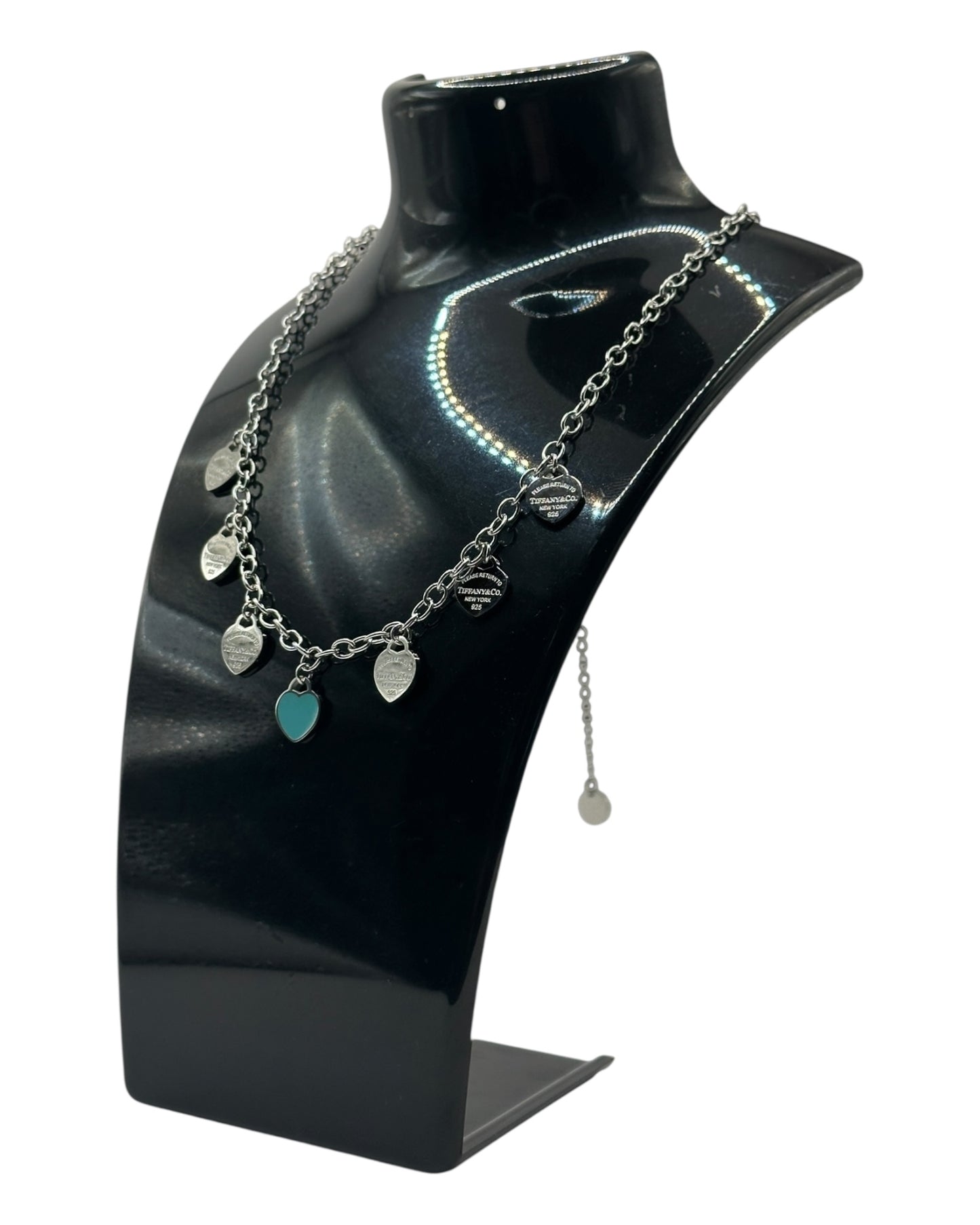 Tiffany & Co. Halskette mit mehreren Herz-Anhängern aus 925 Sterling-Silber