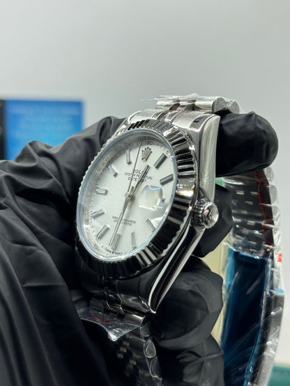 ROLEX DATE-JUST SILVER/HELLGRAU DIAL - JUBILEE- 40MM U1 FACTORY - AUTOMATIK