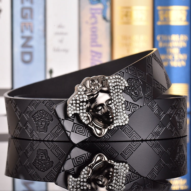 VERSACE MEDUSA AND RETRO EMBOSSED LEATHER BELT COLLECTION – 1:1 HIGH END