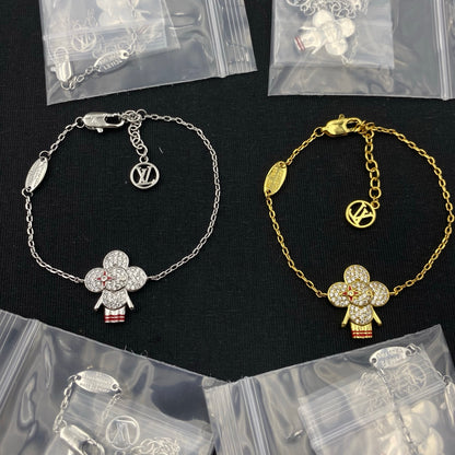 LOUIS VUITTON VIVIENNE CRYSTAL BRACELET – FULL SET – 1:1 HIGH END