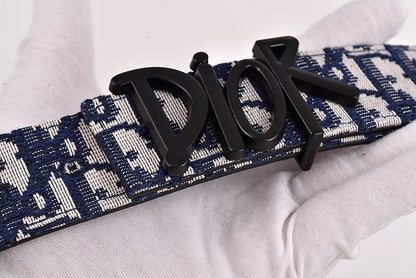 DIOR OBLIQUE DIOR LETTER RETRO BUCKLE BELT – FULL SET – 1:1 HIGH END
