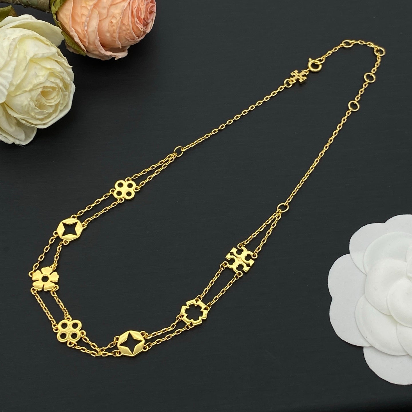 LOUIS VUITTON MONOGRAM FLOWER NECKLACE – Full Set - 1:1 HIGH END