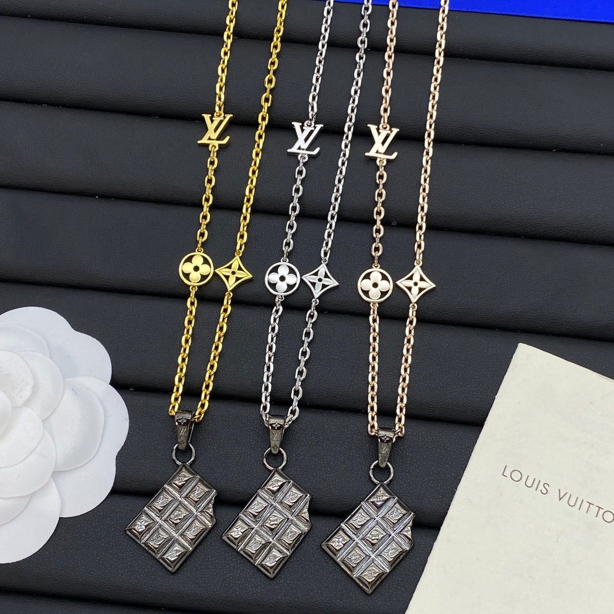 LOUIS VUITTON MONOGRAM TAG NECKLACE – Full Set - 1:1 HIGH END