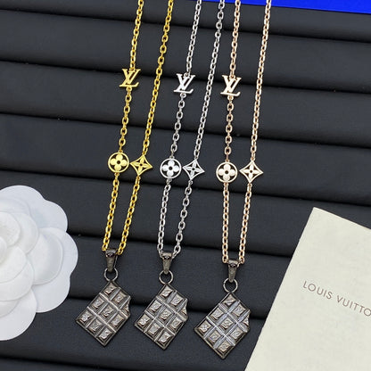 LOUIS VUITTON MONOGRAM TAG NECKLACE – Full Set - 1:1 HIGH END