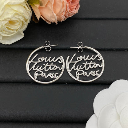 LOUIS VUITTON LV SCRIPT HOOPS – FULL SET – 1:1 HIGH END