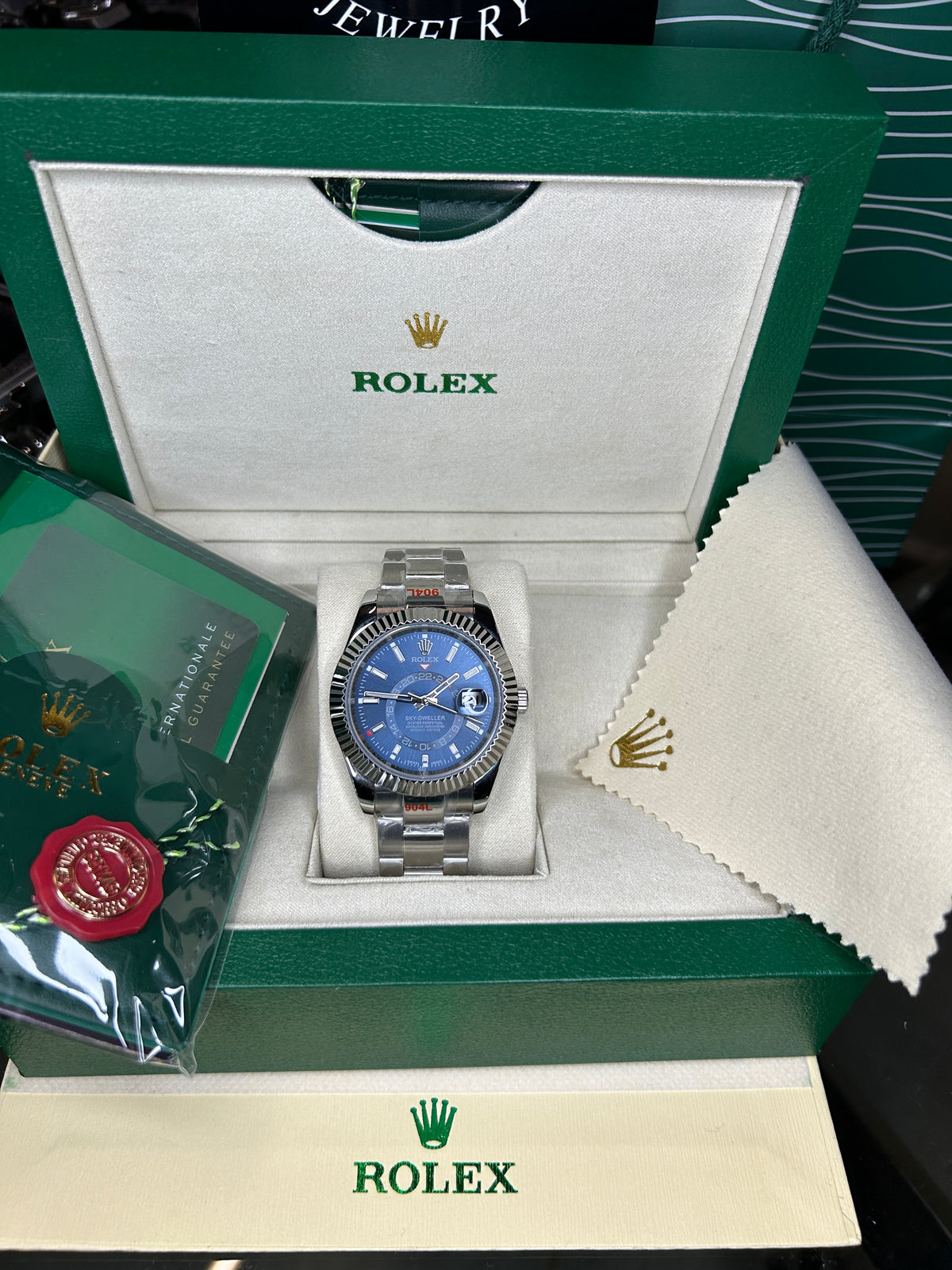 ROLEX SKY-DWELLER - BLUE DIAL - STEEL/SILVER