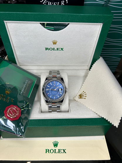 ROLEX SKY-DWELLER - BLUE DIAL - STEEL/SILVER