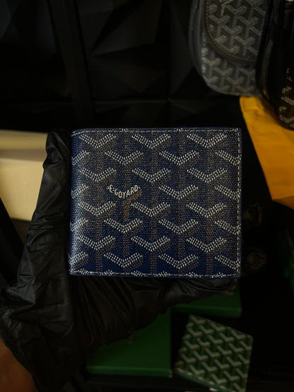 PORTEFEUILLE GOYARD - BLEU - CUIR PU - SUPER CLONE - AVEC BOÎTE