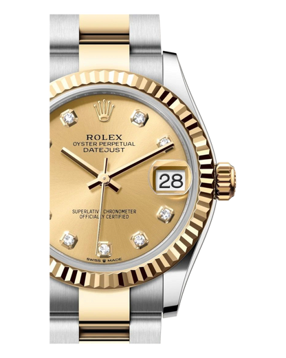 Rolex Datejust 31mm Gold with Diamonds Dial  Bicolor Jubilee - U1 FACTORY - AUTOMATIK