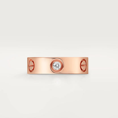 CARTIER LOVE RING SCHMAL MIT 3 DIAMANTEN- ROSÉGOLD - FULLSET