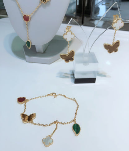 VAN CLEEF&ARPELS BUTTERFLY NECKLACE/BRACELET/EARINGS – Full Set  - 1:1 HIGH END