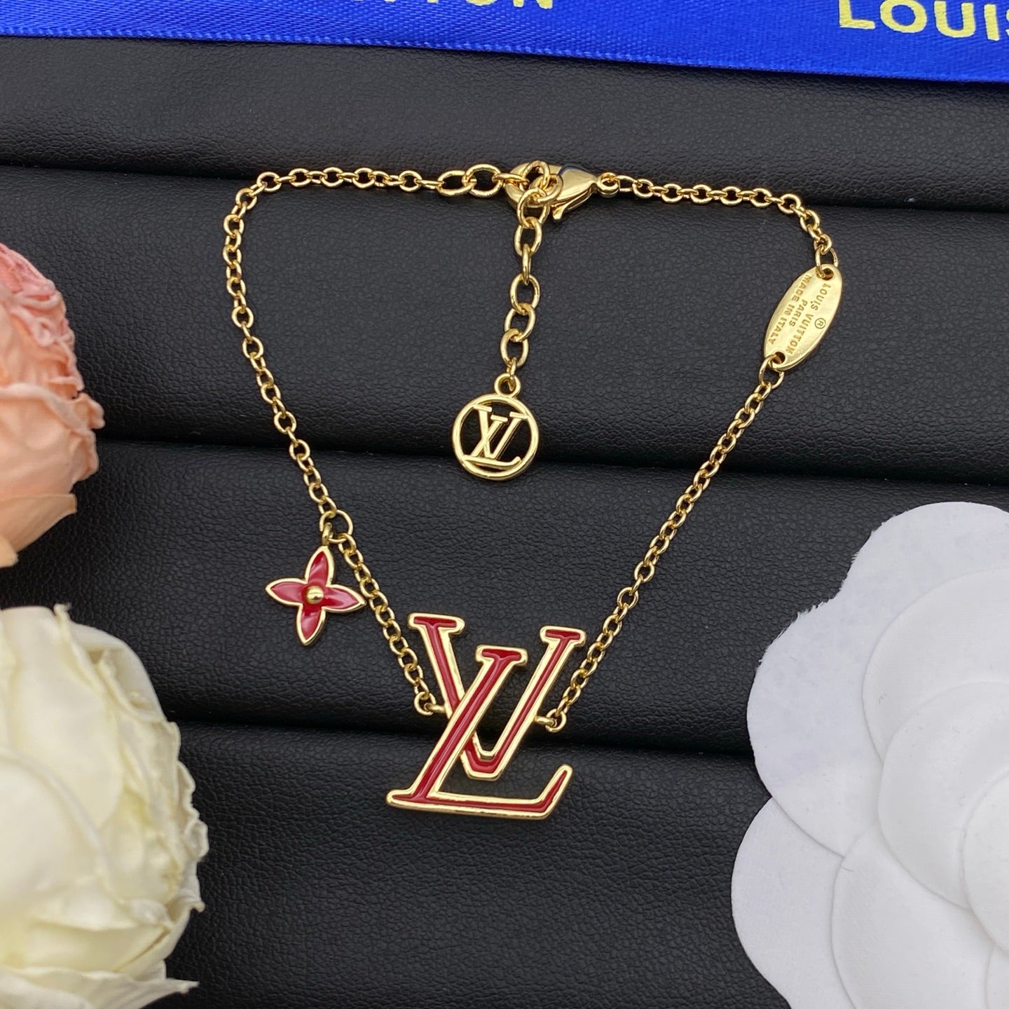 LOUIS VUITTON LV ICONIC ENAMEL EARRING/BRACELET/NECKLACE – Full Set - 1:1 HIGH END