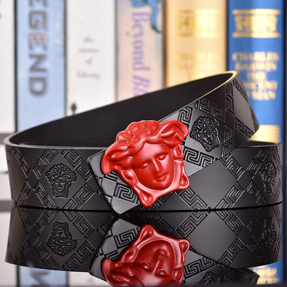VERSACE MEDUSA AND RETRO EMBOSSED LEATHER BELT COLLECTION – 1:1 HIGH END