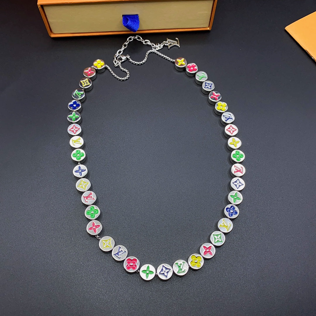 LOUIS VUITTON MONOGRAM COLORS BRACELET/NECKLACE – Full Set - 1:1 HIGH END
