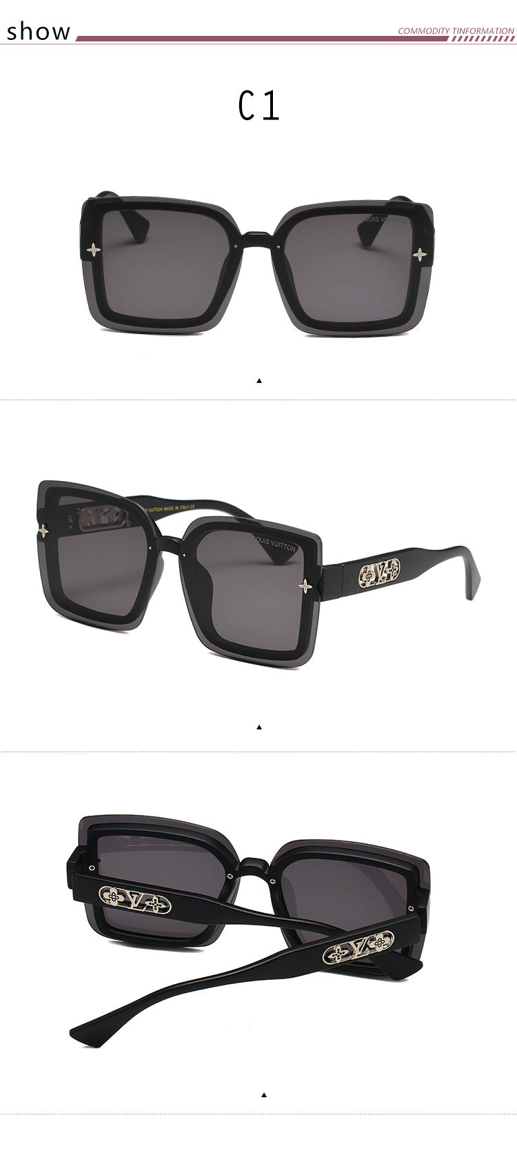 LOUIS VUITTON LV AURA SQUARE SUNGLASSES – FULL SET – 1:1 HIGH END