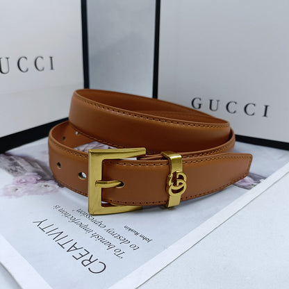 GUCCI GG DOUBLE G RETRO PIN BUCKLE LEATHER BELT – FULL SET – 1:1 HIGH END